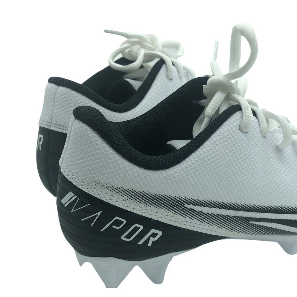 Nike‎ Vapor Edge Football Cleats White Black Low Top Kids Shoes - Picture 5 of 7